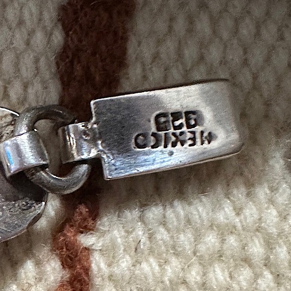 TAXCO Sterling Silver Black Onyx Cabochon Slide Lock Clasp Bracelet - Picture 3 of 4